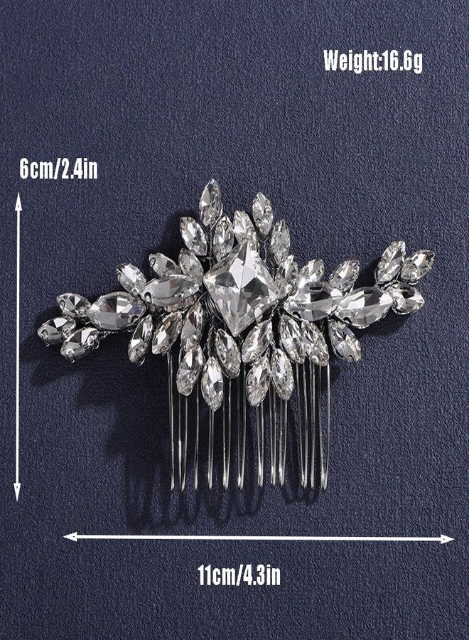 Rumtock Handmade Statement Emerald Crystal Gold Hair Comb for Wedding Brides Bridesmaid Women Hair Accessories Jewelry (Emerald) - Image 4